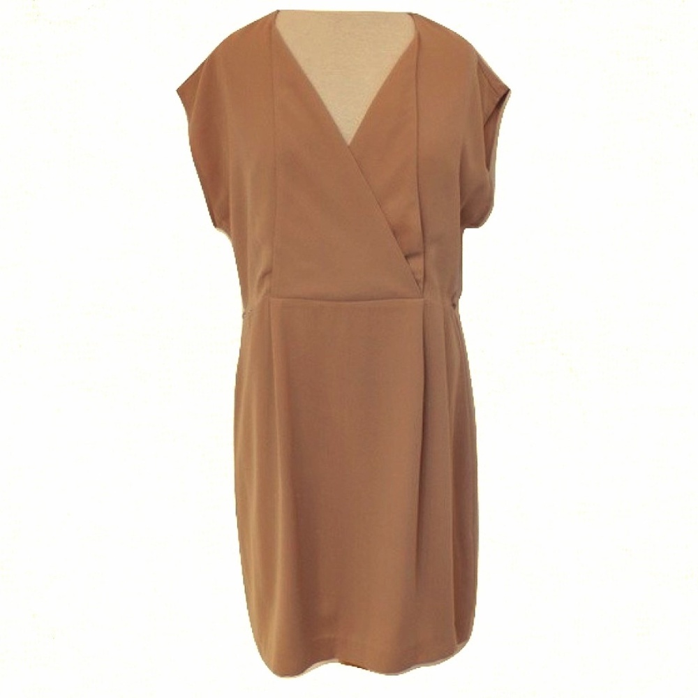 Oasis Toffee Dress w/Gold Back Zipper NWT- Sz. 12